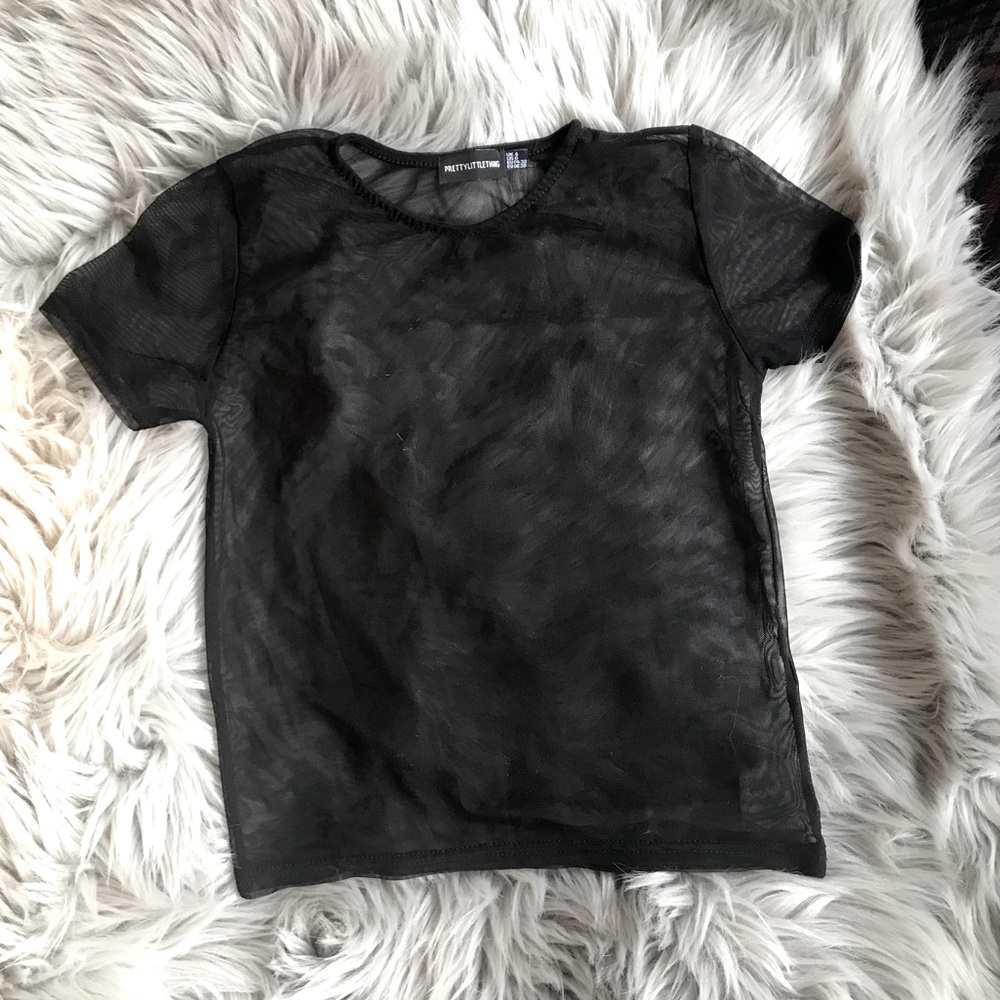 Black Mesh Top